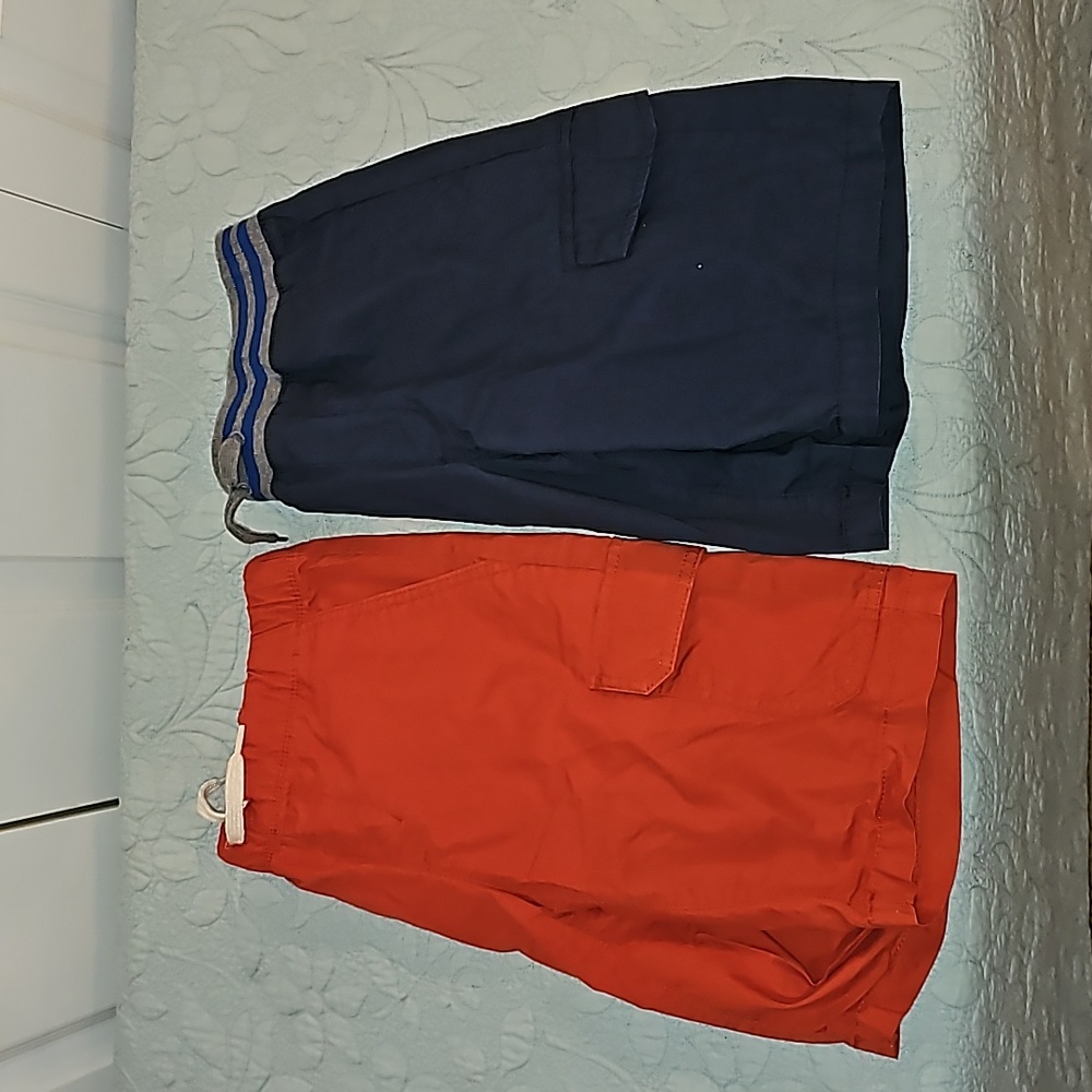 Old Navy 2 Pair Boys Elastic Waist Cargo Shorts Size L 10-12